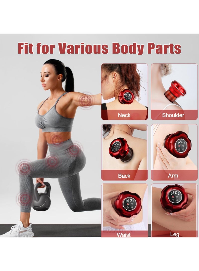 General Electric Cupping Therapy Set with 12 Level Heating, Smart Massager for Fatigue Relief, Aches, Muscle Soreness and Skin Tightening (Red)  - Image 1