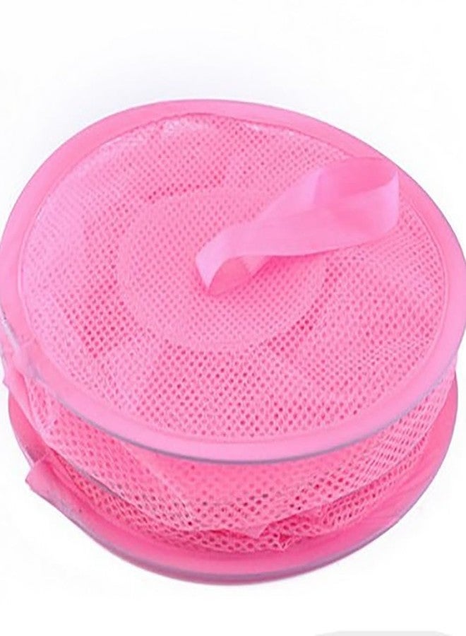 جي شلو GSHLLO 2 قطعة من شبكة تخزين الألعاب المعلقة المكونة من 3 أقسام، شبكة حيوانات محشوة، أرجوحة، سلال تنظيم قابلة للطي، حقيبة تنظيم للغرفة والحمام والخزانة باللون الوردي - Image 5