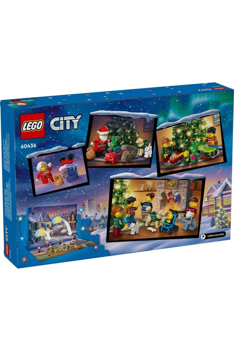 ليغو Here’s the **Arabic product name and description** for the **City 2024 New Year (Advent) Calendar – Construction Set #60436 (195 Pieces, Ages 5+)**, based on official LEGO listings: ([LEGO][1])  ---  ### 🧱 اسم المنتج باللغة العربية  **ليغو® سيتي – تقويم ما قبل عيد الميلاد 2024 (مجموعة بناء) 60436 عدد القطع: 195 • العمر: 5+** ([LEGO][1])  ---  ### 📦 وصف مختصر بالعربية  ✨ **ليغو® سيتي – تقويم ما قبل عيد الميلاد 2024 (رقم المجموعة 60436)**  📅 *تقويم احتفالي للاحتفال بعدّ الأيام حتى عيد الميلاد* 👶 مناسب للأطفال **من عمر 5 سنوات فما فوق**. ([LEGO][1])  🔹 **عدد القطع:** 195 قطعة. ([LEGO][1]) 🔹 يتضمن **هدايا صغيرة يومياً** خلف كل باب من أبواب التقويم. ([LEGO][2]) 🔹 يحتوي على **شخصيات صغيرة** (مثل سانتا كلوز وشخصيات بملابس احتفالية) وإكسسوارات ممتعة. ([Virgin Megastore][3]) 🔹 يأتي مع **ملعب لعبة قابل للفتح** على غلاف العلبة يُظهر مشهد قرية شتوية. ([Virgin Megastore][3]) 🔹 تعليمات **خطوة بخطوة مطبوعة داخل كل باب** لبناء نماذج LEGO بسهولة. ([LEGO][2])  🎁 **هدية ممتعة ما قبل العيد** للأ - Image 2