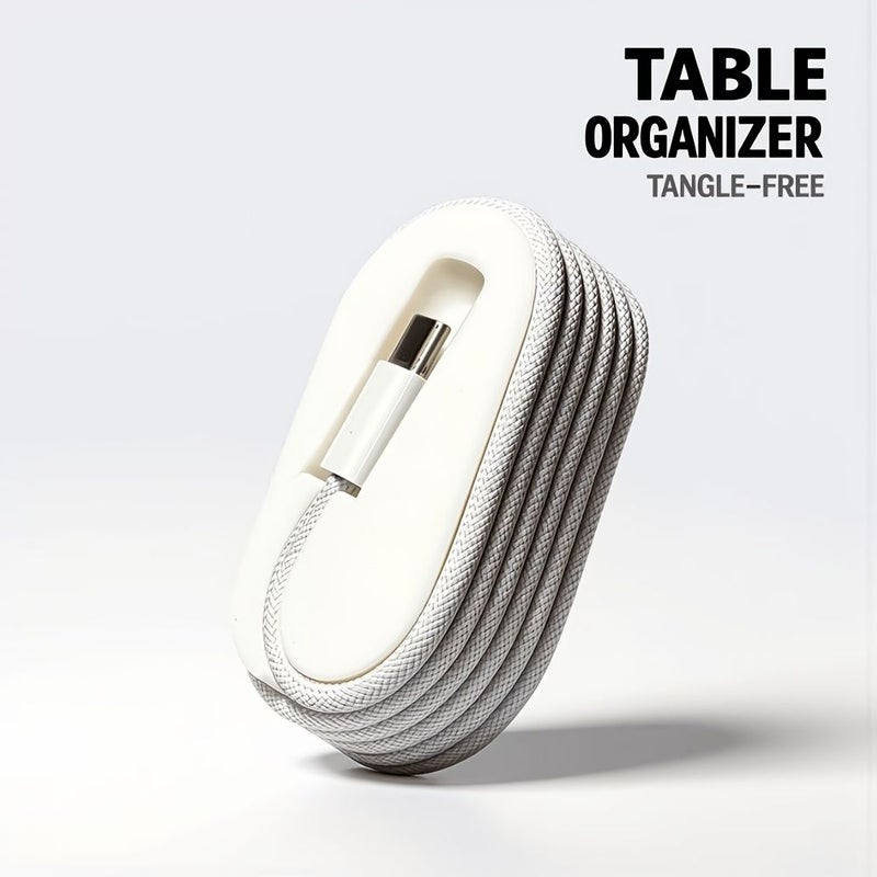 White 1 Pack Cable Organizer For Apple Data Cords Portable Travel Desktop - Image 5