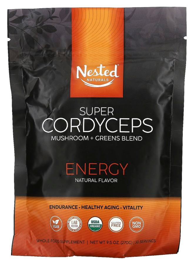 Super Cordyceps Mushroom + Greens Blend Energy 9.5 oz (270 g)