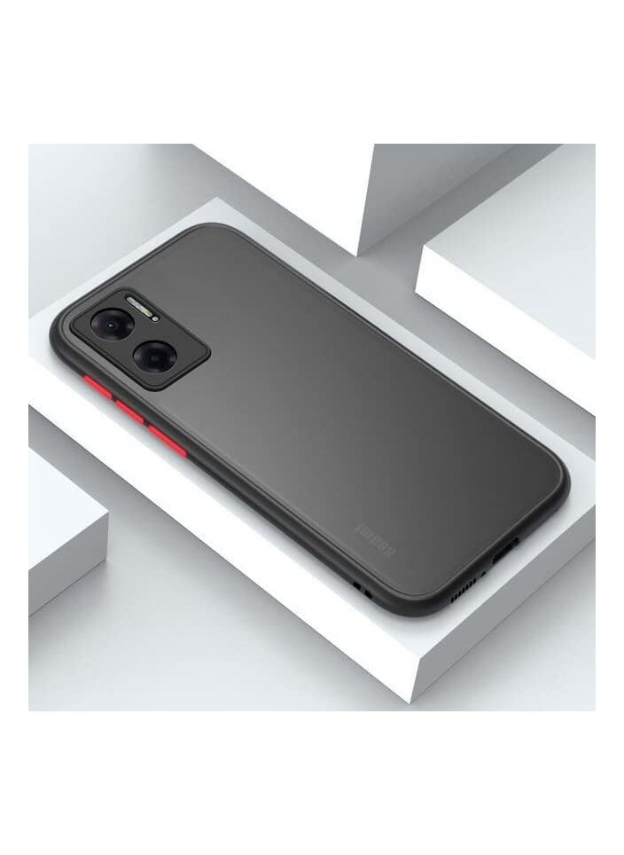 Generic - Redmi 10 5G Case Cover Translucent Back Matte Frame Camera Protection Shockproof Slim Hard Shell Soft Microfiber Liner Full Body Protective Anti-Scratch Case For Xiaomi Redmi 10 5G Black - Image 1