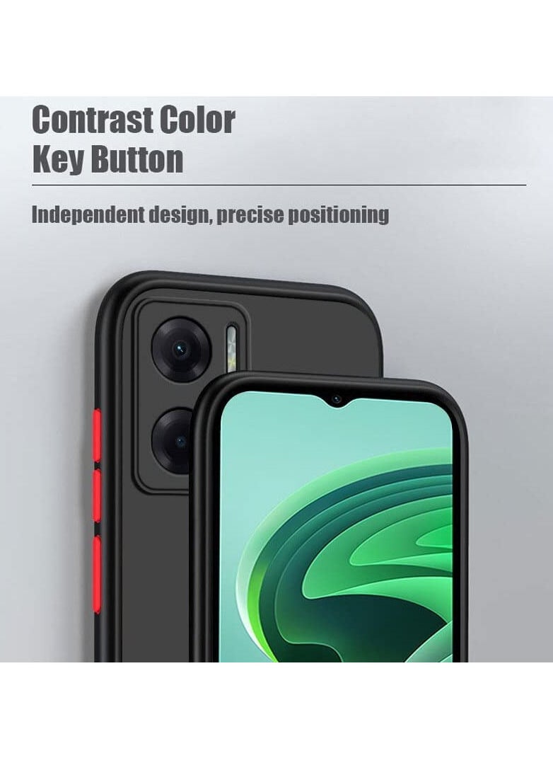 Generic - Redmi 10 5G Case Cover Translucent Back Matte Frame Camera Protection Shockproof Slim Hard Shell Soft Microfiber Liner Full Body Protective Anti-Scratch Case For Xiaomi Redmi 10 5G Black - Image 1