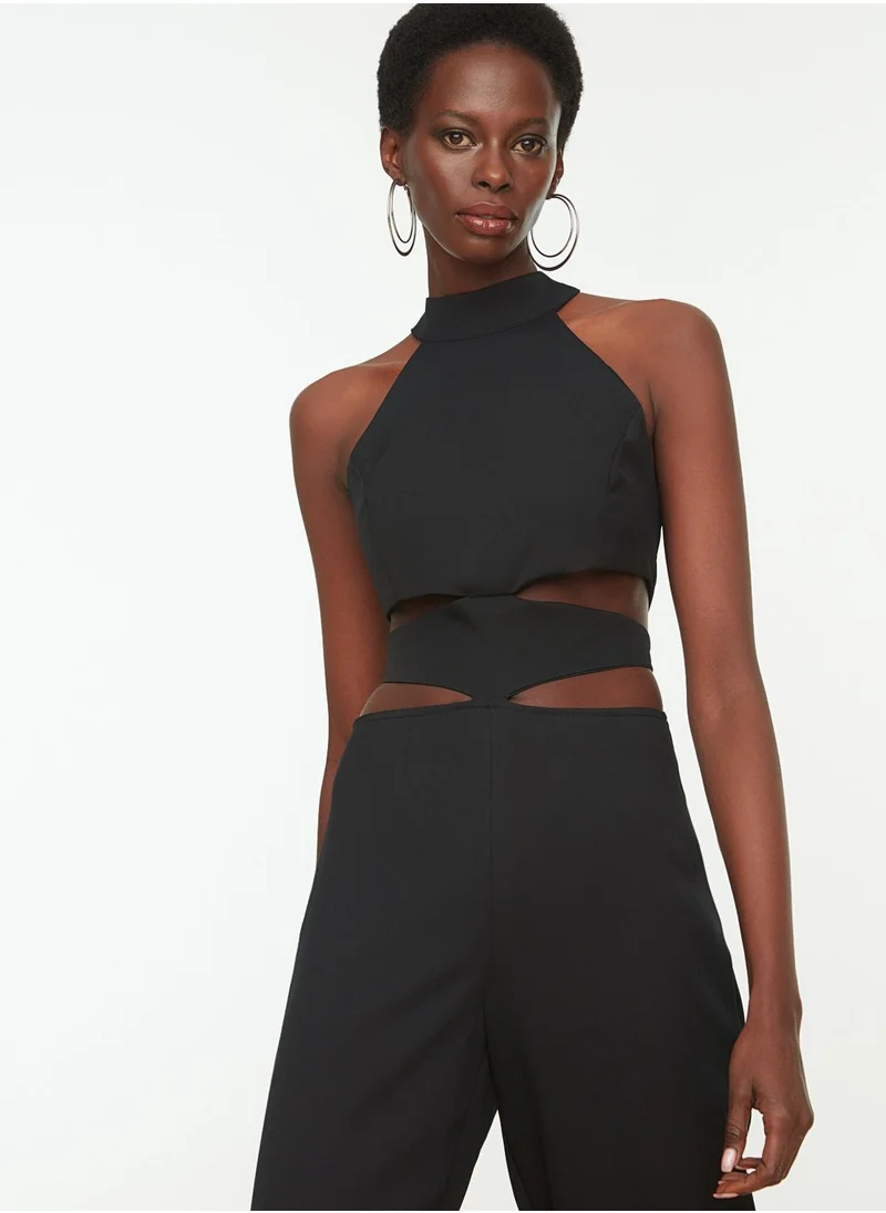 trendyol Halter Neck Wide Leg Jumpsuit