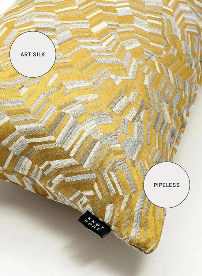 KNOT HOME Cushion Faye Klimt (with filler) Pillow Knot Home Cover Set for Modern Sofa Contemporary Living Room Bedroom and Office Soft Washable