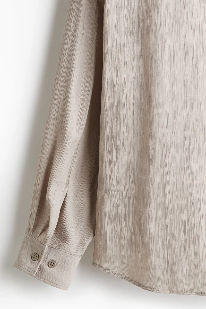 H&M Regular Fit Crinkled Shirt
