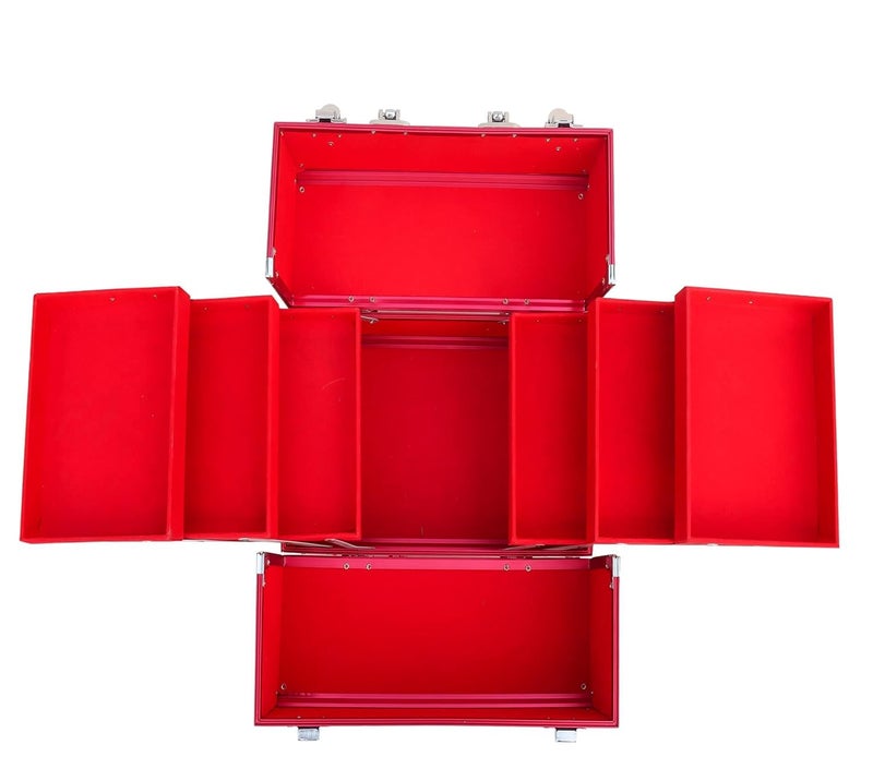 ADSON Solid 21 Cms Cosmetic Pouch (M_ACFGGY_Red) - Image 3
