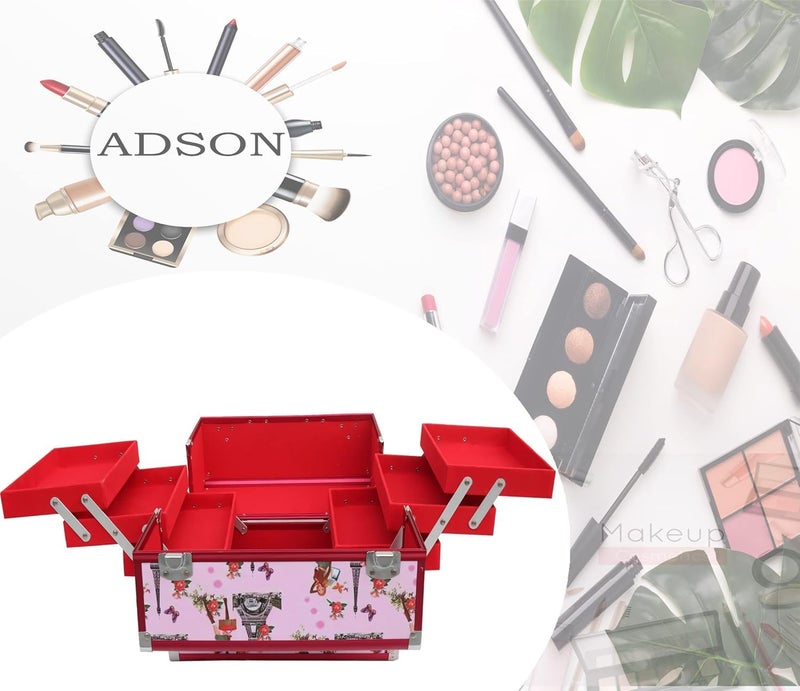 ADSON Solid 21 Cms Cosmetic Pouch (M_ACFGGY_Red) - Image 4