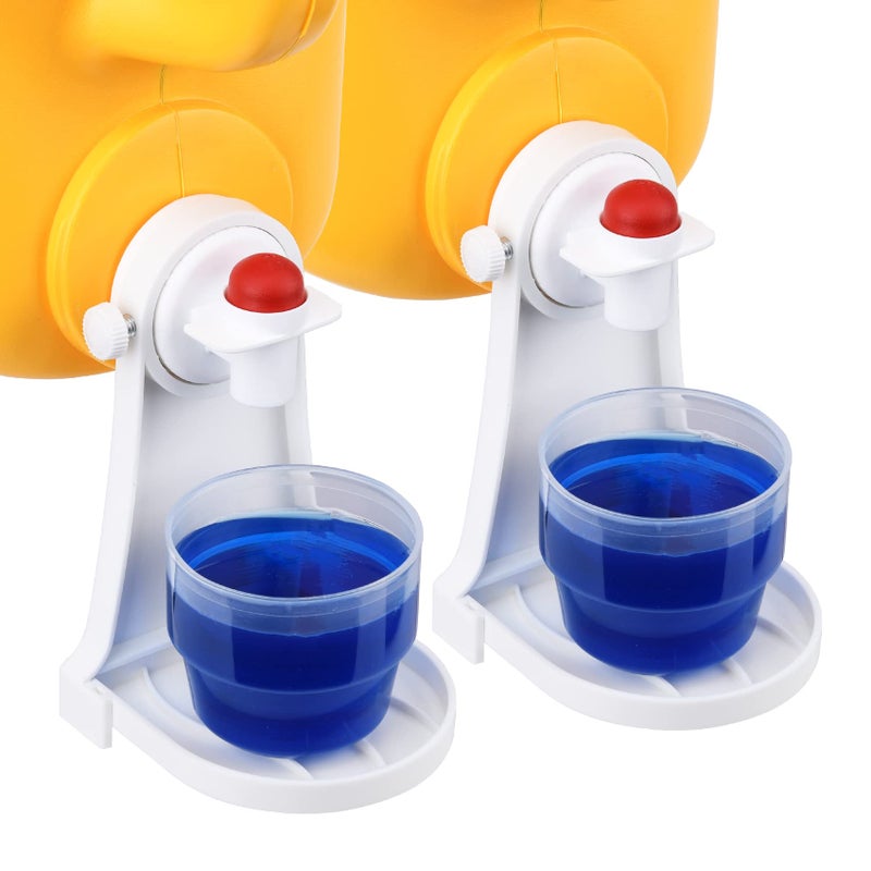 LEVOSHUA Laundry Detergent Cup Holder, Fabric Softener Drip Catcher, Firmly Holds on Bottle Spouts, Keeps Washer Dryer and Floor Clean and Organized - Pack of 2 - Image 1