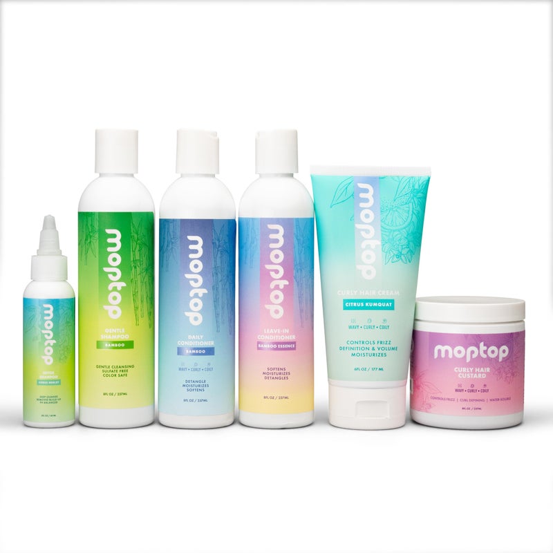 MopTop KinkyCoily Hair Care Kit Detox Shampoo Gentle Shampoo Daily Conditioner Curly Gel Moisturizing Hair Care Products Set