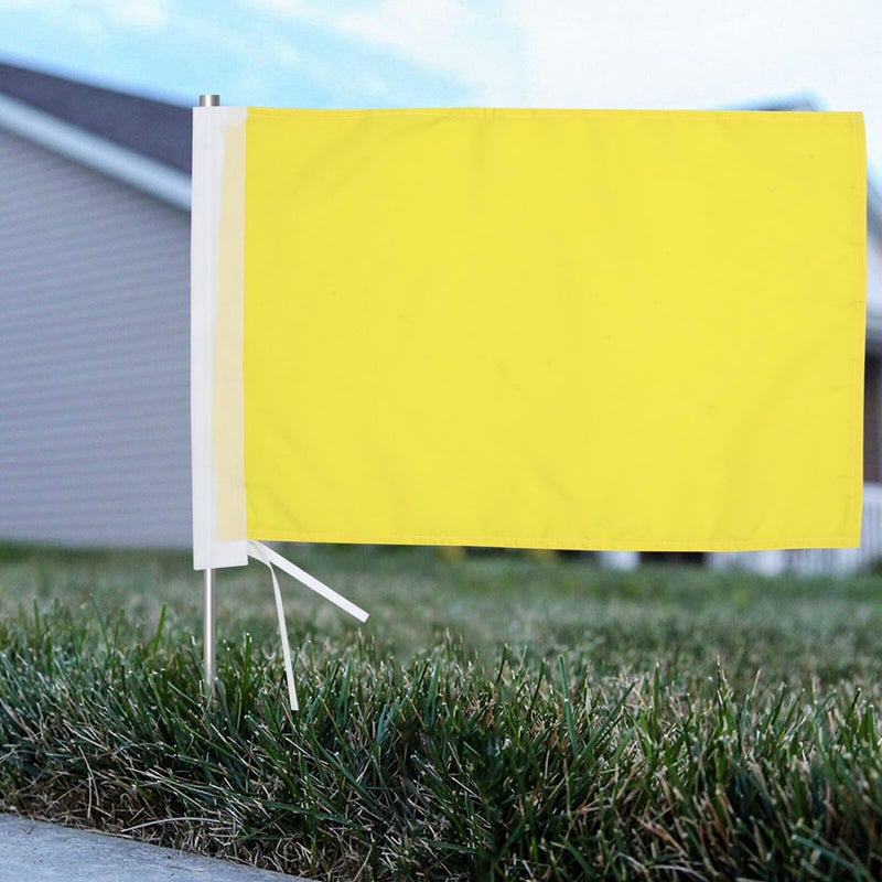 Waterproof Yellow Garden Flag 2 Pack 40x60cm Outdoor Patio Banner Nano Coated Reusable - Image 5