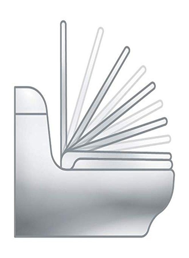 Centoco Elongated Toilet Seat Soft Close, Closed Front with Telescoping Cover, Plastic, Made in the USA, 3850SC-001, White - Image 2