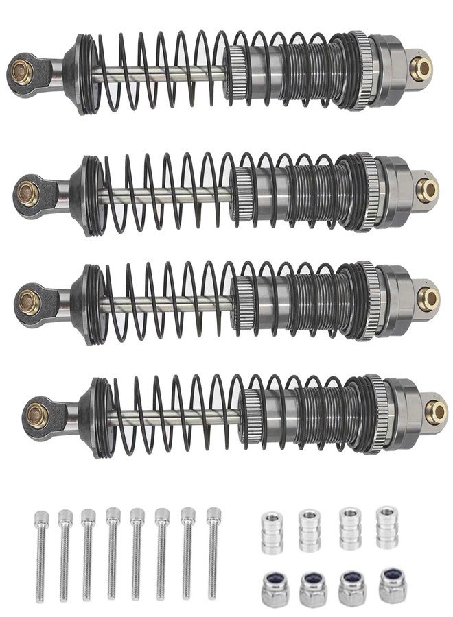 مجموعة ممتصات صدمات سيارات التحكم عن بعد، ممتصات صدمات معدنية مملوءة بالزيت لسيارات Axial SCX10 90046 AXI231017 TRX-4 D90 Wraith بمقياس 1/10 (رمادي، 110 مم) - Image 4