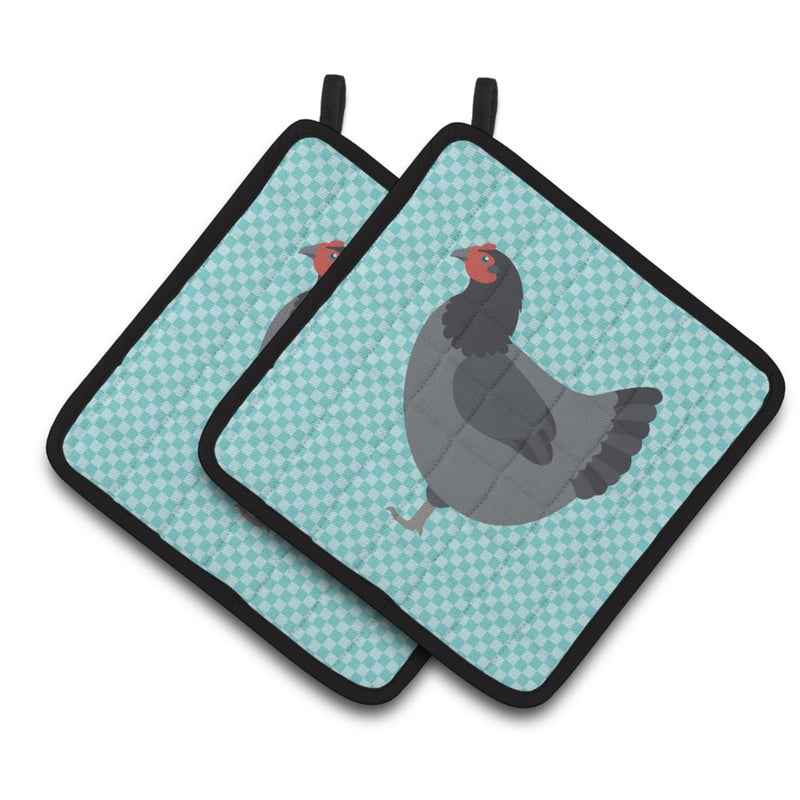 Caroline's Treasures ""Caroline's Treasures Jersey Giant Chicken Blue Check Decorated Pot Holder  7.5"""" x 7.5"""""" 