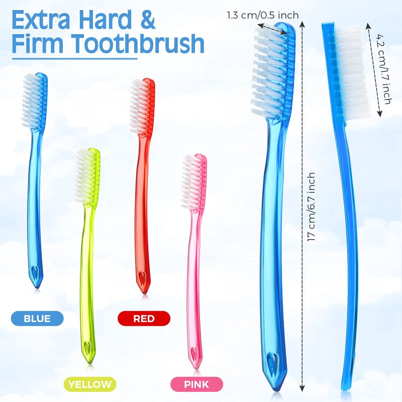 Zopeal Extra Hard and Firm Toothbrush for Adults Bulk Huge Large Long Head Bristle Full Head Manual Toothbrush for Whitening Cleaning(12 Pieces) - Image 3