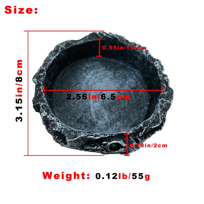 CATENESS 2 Pack Reptile Feeding Dish Corner Bowl, Reptile Water Dish Food Bowl Feeding Terrarium Bowls for Bearded Dragon Lizard Frog Gecko Tortoise Hermit Crab - Image 5