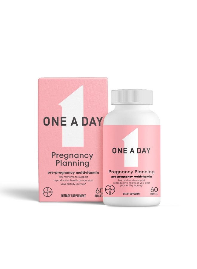 One A Day Pregnancy Planning Prenatal Multivitamin for Women, Pre Pregnancy Vitamins for Women with Methylfolate, Folic Acid, Zinc, Vitamin B12 & Vitamin D to Support Reproductive Health, 60 Tablets - Image 1