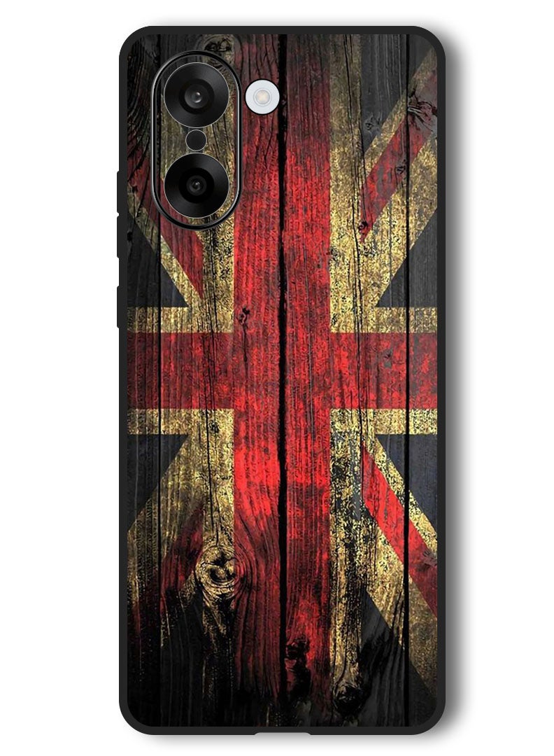 Theodor حافظة متوافقة مع OnePlus Nord CE 5 6.77 بوصة حماية مضادة للصدمات غلاف خشبي عتيق - Image 1