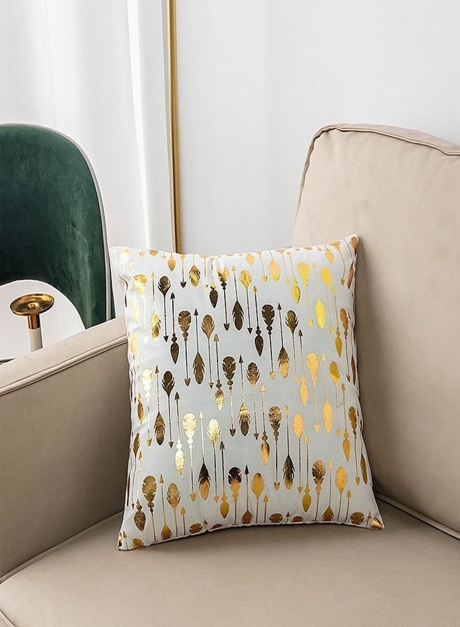 fashionhome Cushion Covers Décor Throw Pillow Cover Gold Decorative Pillow Cushion Cover for Bedroom Sofa Car Home Décor  - Image 1