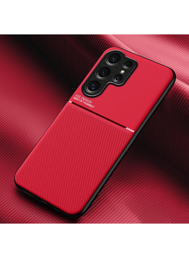 S-TOP Case For Samsung Galaxy S25 Ultra 5G Classic Tilt Strip Grain Magnetic PC Hybrid TPU Phone Case