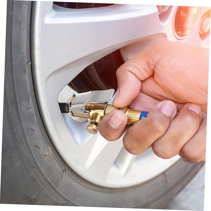 قطعتان من فوهة التوصيل السريع لنفخ الإطارات السوداء، محول هواء تشاك للضاغط - Image 3