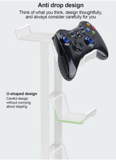 Flash Hawk 3-Tier Controllers Holder Display Stand for PS4/PS5/Switch Pro/Xbox Controllers/Headsets/Consoles/Mobile Phones Tablet White  - Image 5