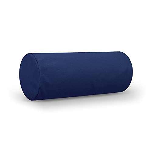 Bean Products Heavy Duty Cotton Neck Roll Pillowcase - Soft and Breathable 10 oz Fabric Pillow Cover for - Fully Enclosed Sleeve Design Washable Pillow Protector - Made in USA - Navy, 6" x 16" - Image 1