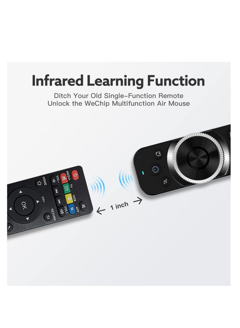 SYOSI جهاز تحكم عن بعد للفأرة الهوائية، جهاز تحكم عن بعد للتلفزيون W1S عالمي، جهاز تحكم عن بعد صوتي، جهاز تحكم عن بعد لاسلكي 2.4 جيجا، جهاز تحكم عن بعد IR/RF لـ Nvidia Shield/Android TV Box/PC/جهاز العرض/HTPC/كمبيوتر الكل في واحد، جسم رفيع للغاية - Image 5