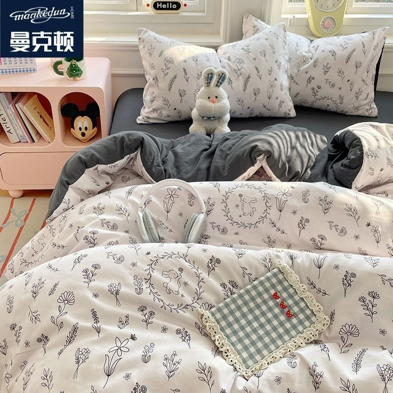 A-level baby and girl heart-shaped bedding set -4-piece duvet cover, bed sheet, and mattress protection - Image 4