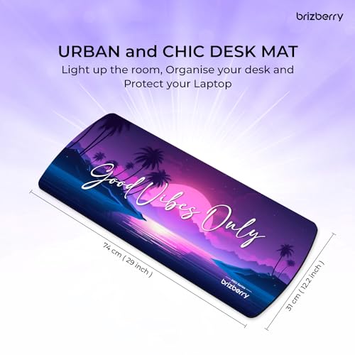 ARTBRIZ® Brizberry Extended Mouse Pad, Desk Mat, 740mm x 310mm x 3mm Large Printed Premium Anti Skid Rubber Base for Desktop Laptop Keyboard (DM Design 10) - Image 3