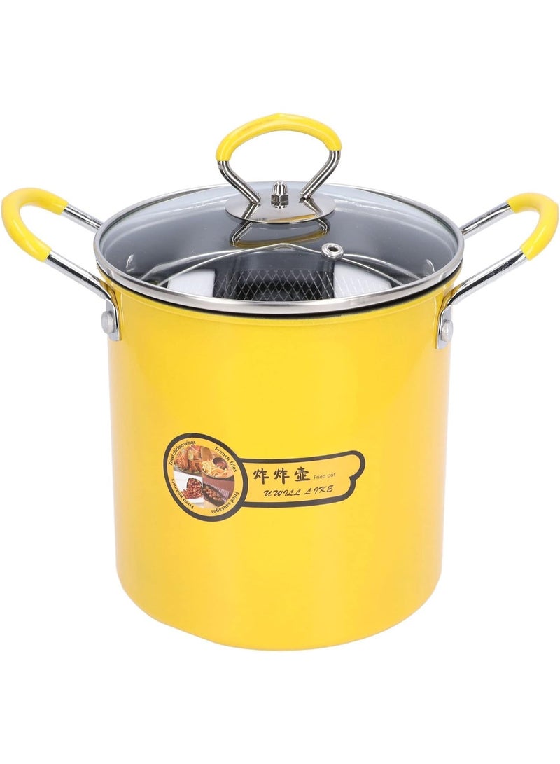 2L Stainless Steel Deep Fryer Pot with Filter Lid for Frying Oil - Image 4