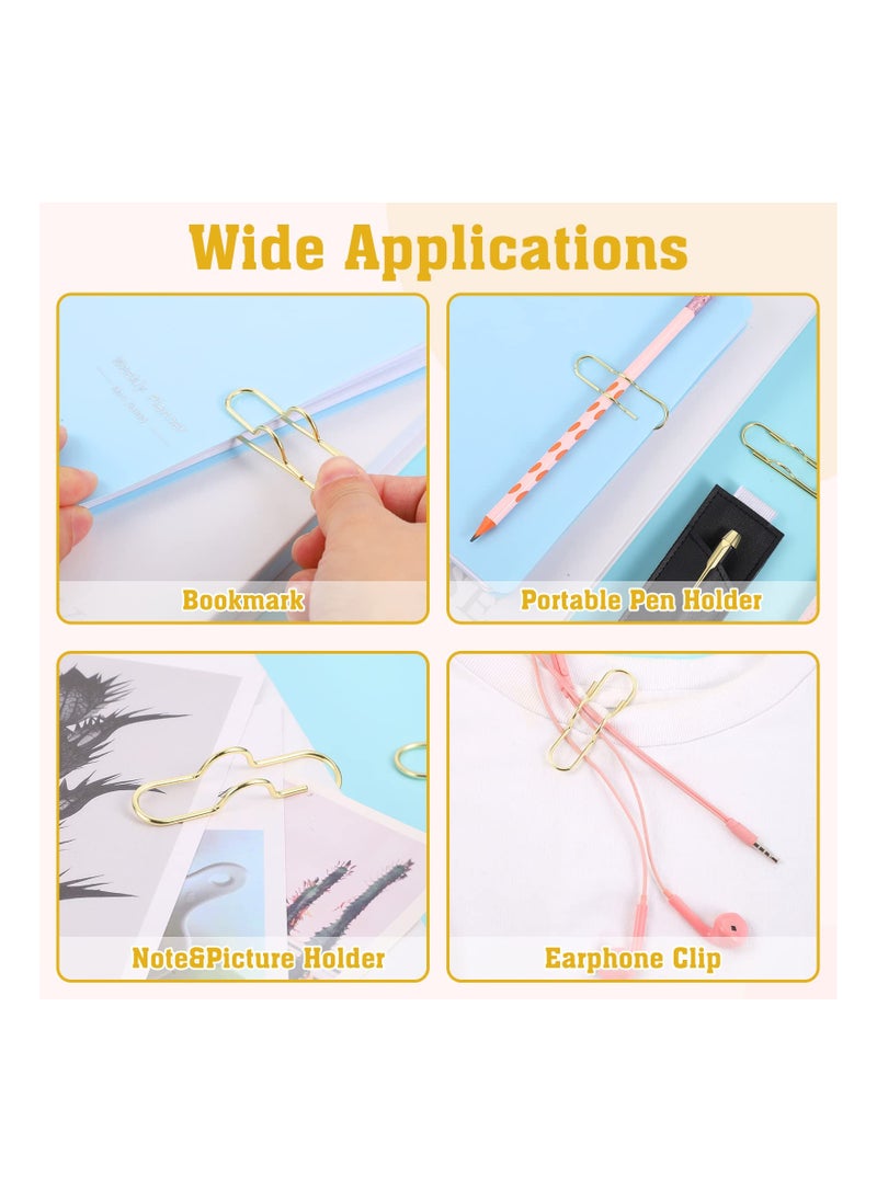 Excefore 4 Pcs Pen Holder for Notebook Set Include PU Leather Pen Holder with Adjustable Elastic Band and Metal Pen Clips for Notebooks, Journals, Planners  - Image 5