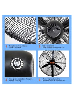 BONAI Metal Stand Fan 230W, 145m/min airflow,Adjustable Fan  for Home, factories, warehouses, garages, workshops, gyms  and More Cooling Solution   - HK-WT650  - Image 4