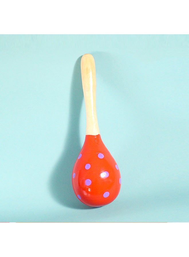 Orff Wooden Sand Hammer Educational Toys Children's Early Education Percussion Instruments Plastic Sand Ball Kindergarten Teachers Recommended-Color:Small Wooden Blue Bottom White Strip - Image 5