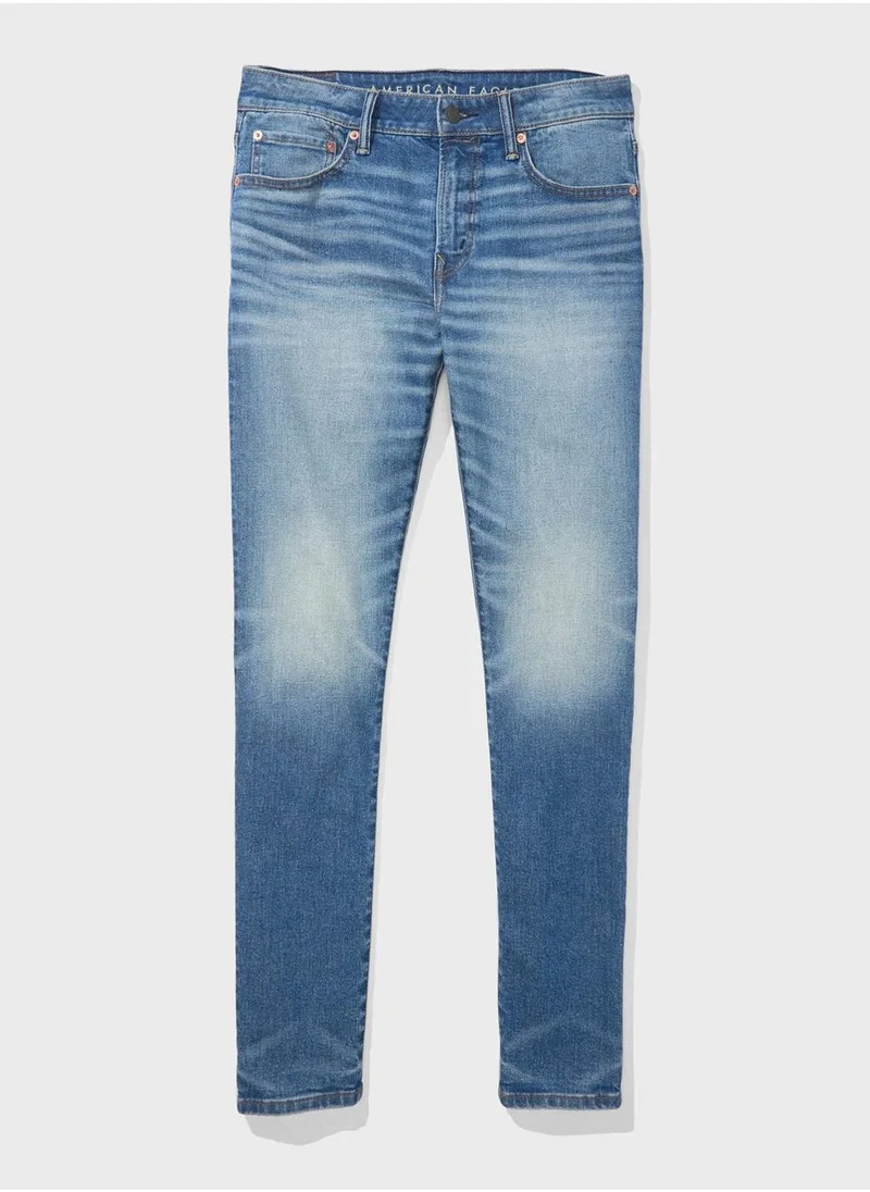American Eagle Airflex+ Light Wash Skinny Fit Jeans