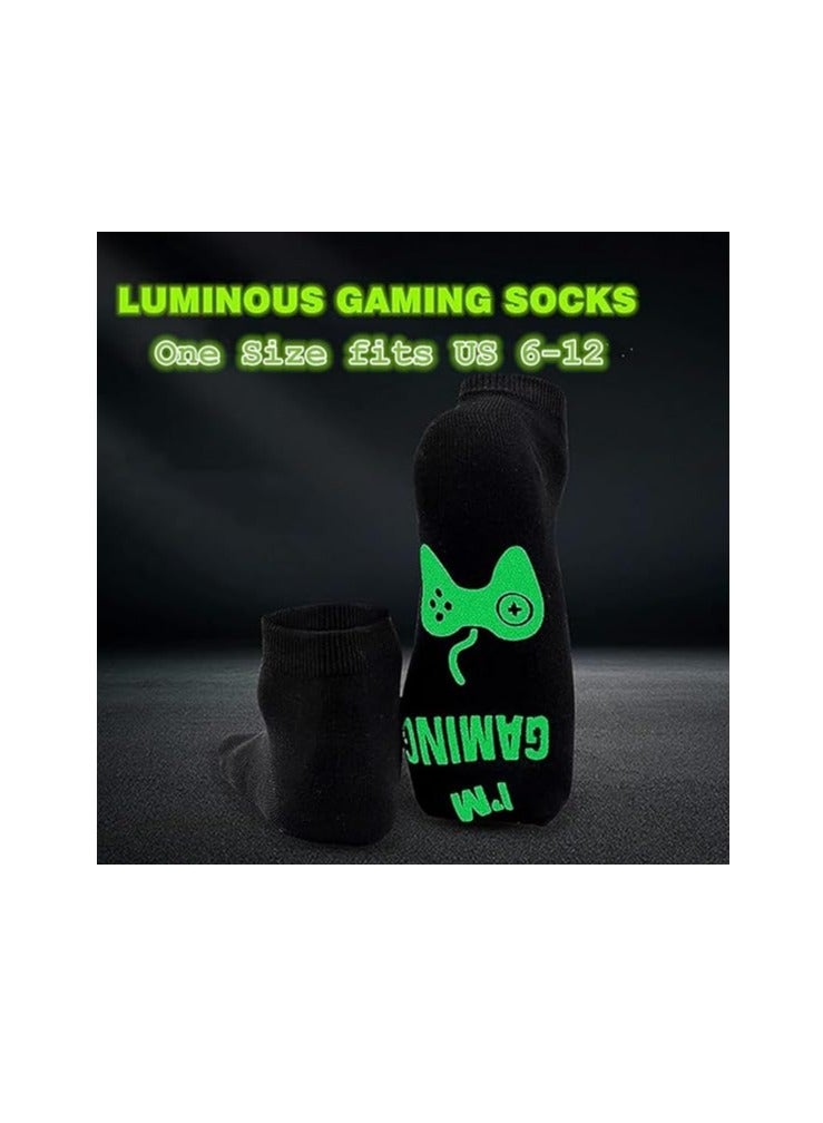 KASTWAVE Gaming Sock, Do Not Disturb I'm Gaming,Gaming Socks for Teen Boys Gamer with Glowing, Novelty Socks for Men Dad Father - Image 3