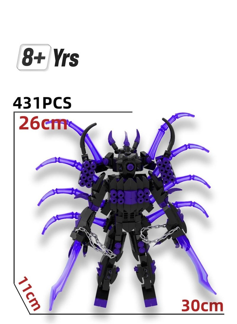 general Man Toy Building Blocks 431Pcs Upgrade Double Blade Flying Chain Man Toy Ideas Toys Battle Game Model Ideas Toys Gifts For Adult And Kids - Image 3