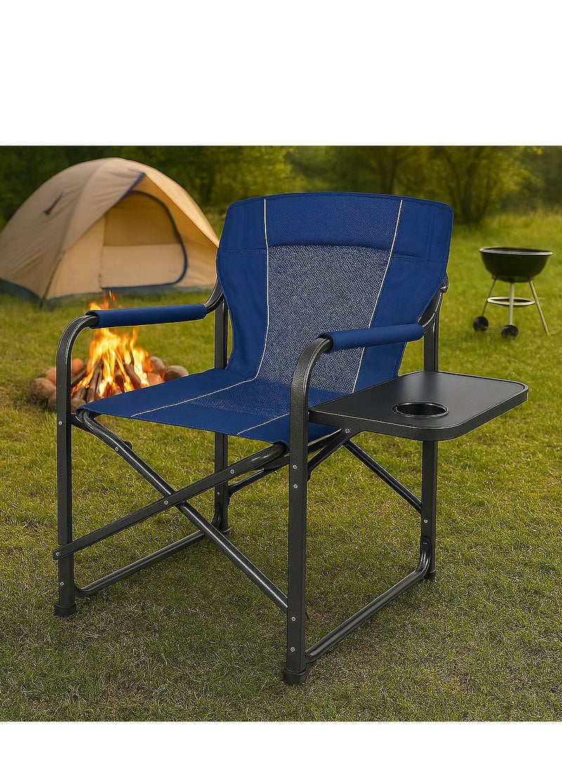 GO2CAMPS Premium Heavy-Duty Director Camping Chair with Foldable Side Table | Built-In Cup Holder Outdoor Chair for Camping, Hiking, Picnic, Fishing, Beach, Tailgating and Backyard Lounging and Events - Image 4