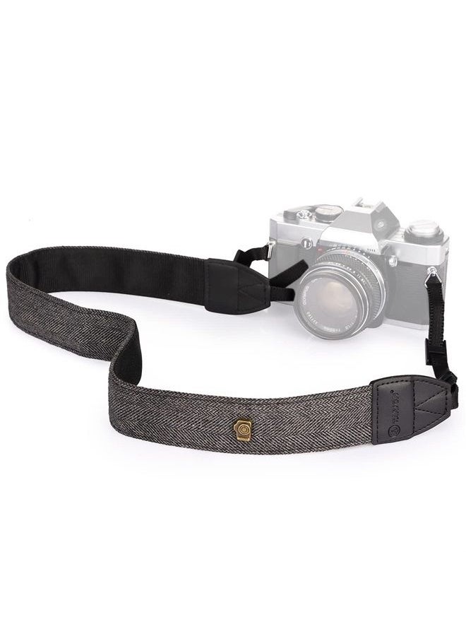 TARION Camera Shoulder Neck Strap Vintage Belt for All DSLR Camera Nikon Canon Sony Pentax Classic White and Black Weave (Upgraded Version)  - Image 1