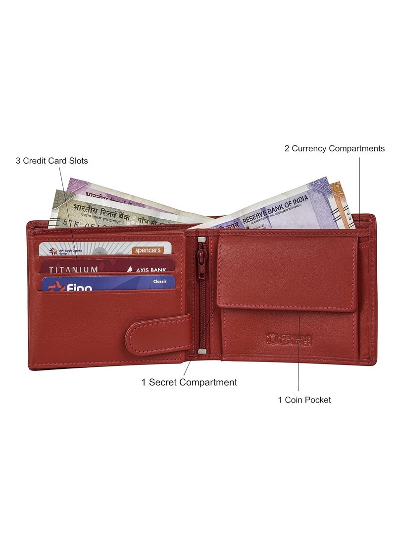 URBANFOREST URBAN FOREST Oliver Red Leather Wallet for Men - Image 2