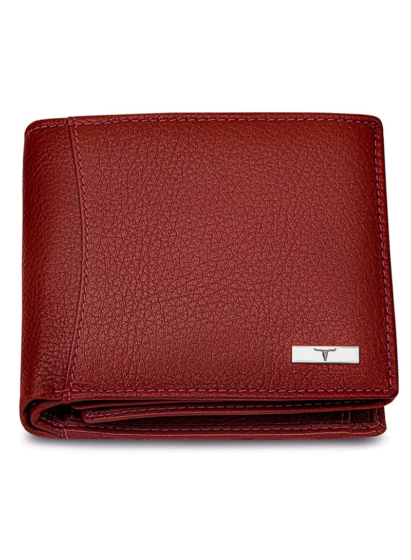 URBANFOREST URBAN FOREST Oliver Red Leather Wallet for Men - Image 5