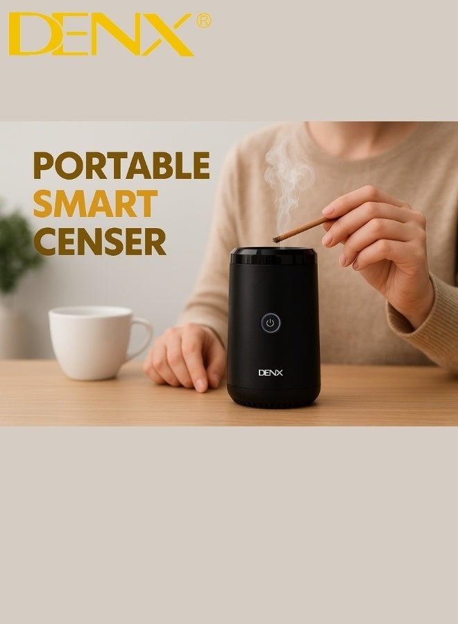 Denx "DX2581 Portable Smart Electronic Censer – High-Quality Incense Burner with Turbo Fan, 3600mAh Rechargeable Battery, Type-C Fast Charging, Premium Metal Design, Compact & Lightweight for Home, Office, or Car Use" - Image 4