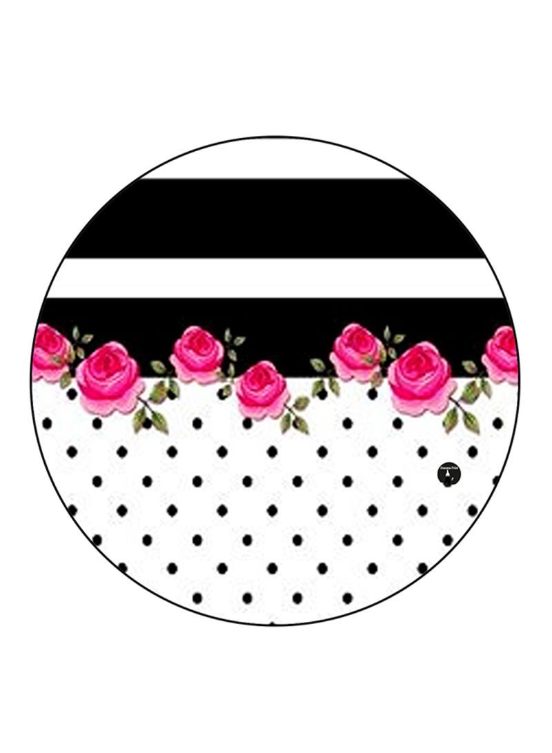 RKN Flowers Printed Fridge Magnet Round  Multicolour - Image 1