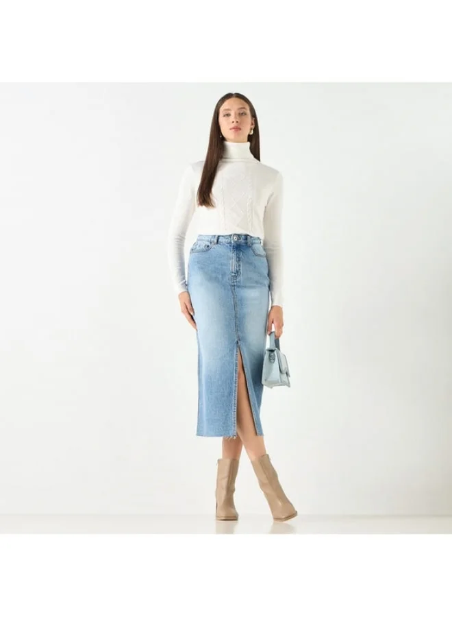 2Xtremz 2Xtremz Textured High Neck Sweater with Long Sleeves
