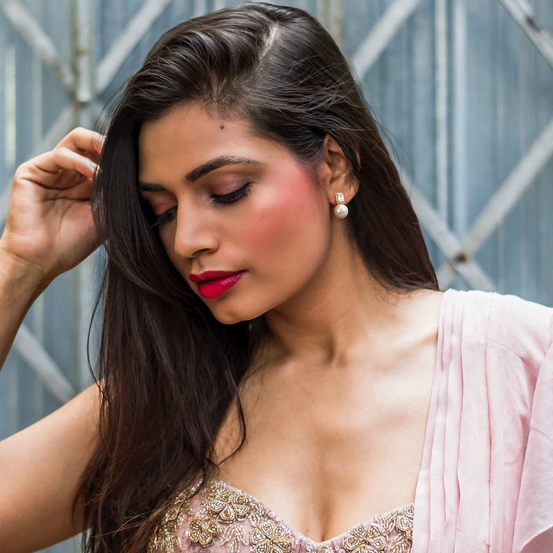 PEARLADA 18k Gold Shell Pearl Drop Earrings Emerald Cut Cubic Zirconia Halo Stud Earrings Trendy Dainty Wedding Jewelry Elegant for Bridal - Image 5