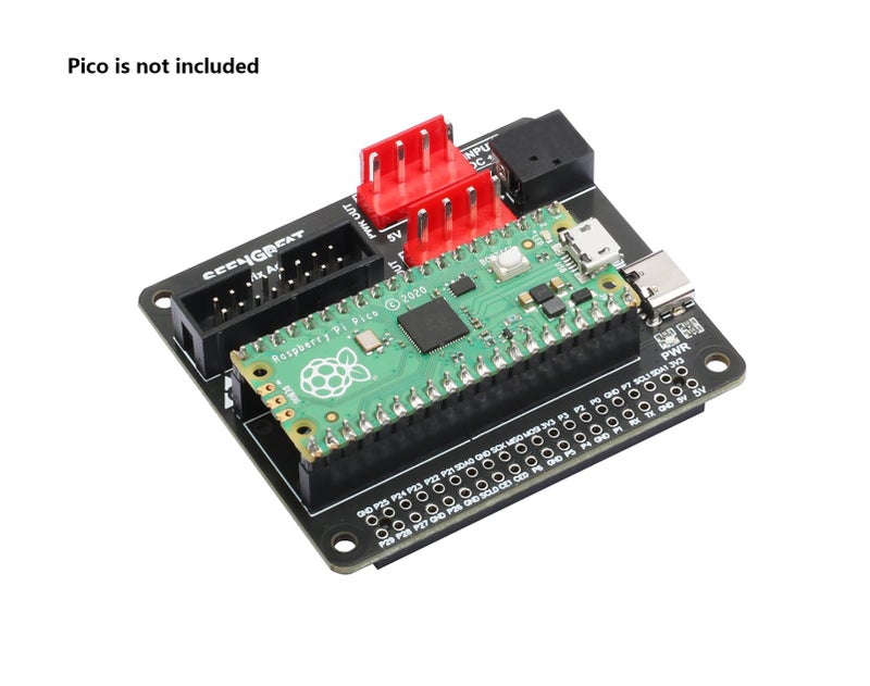 XICOOLEE RGB Matrix Adapter Board Converter for Raspberry Pi Motherboards and for Raspberry Pi Pico 1 HUB75 Interface 2 Power Input Connectors Type-C 5V/4A and DC-044 5V/8A - Image 3