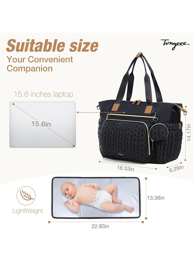 general A must-have for mums and babies on the go! Large capacity lightweight nappy tote / backpack with multiple compartments + portable design.  - Image 2
