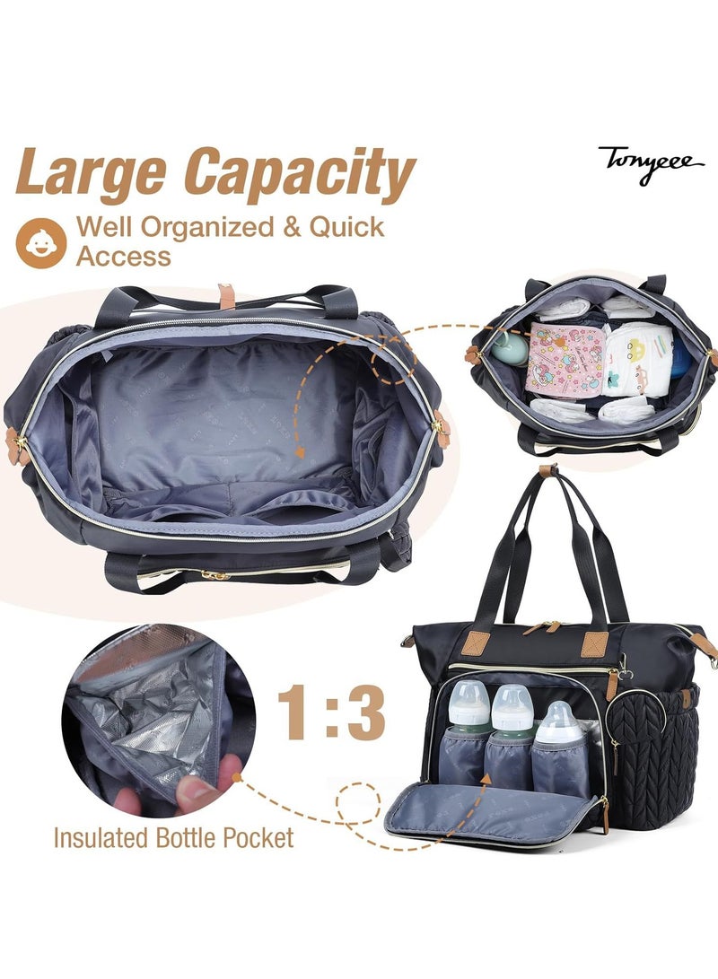 general A must-have for mums and babies on the go! Large capacity lightweight nappy tote / backpack with multiple compartments + portable design.  - Image 3