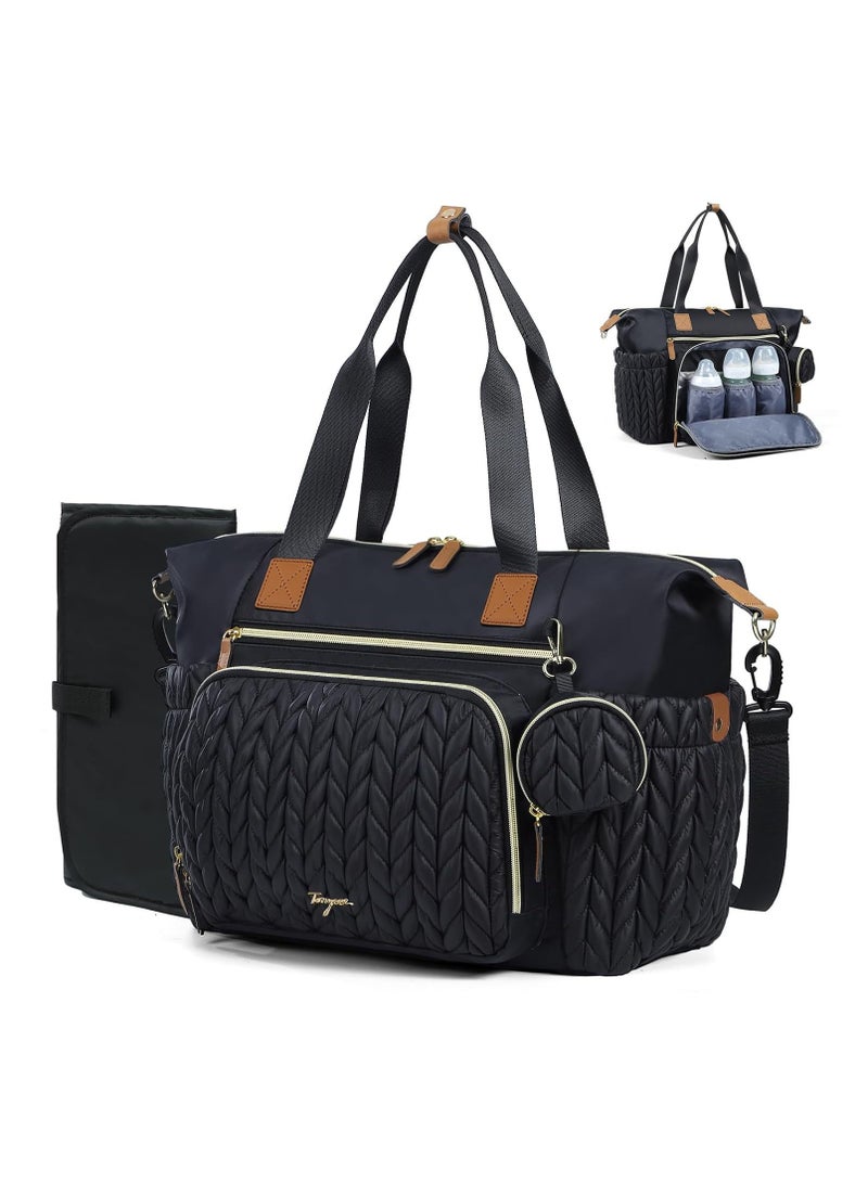 general A must-have for mums and babies on the go! Large capacity lightweight nappy tote / backpack with multiple compartments + portable design.  - Image 1