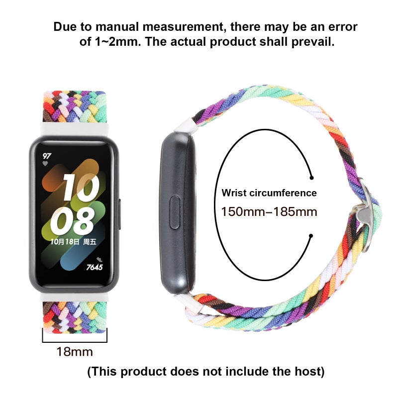 erorex For Huawei Band 7 Nylon Braided Buckle Watch Band(Pink) - Image 3